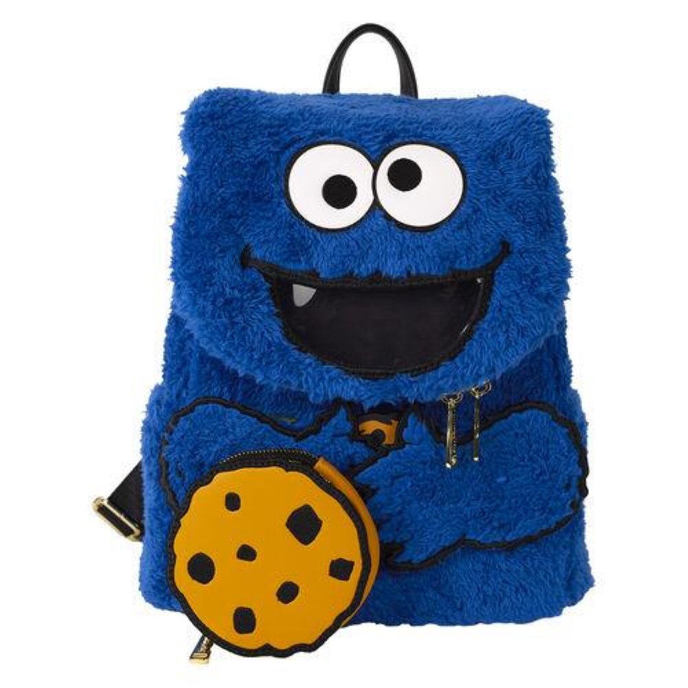 Τσάντα Loungefly – Sesame Street: Cookie Monster Plush Mini Backpack