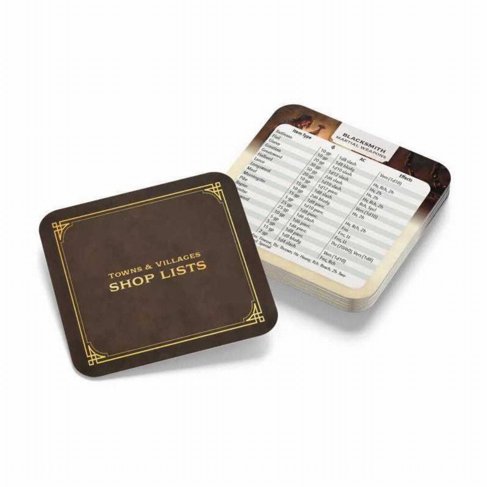 Worlds at a Glance (RPG) – Deck of Shop Cards