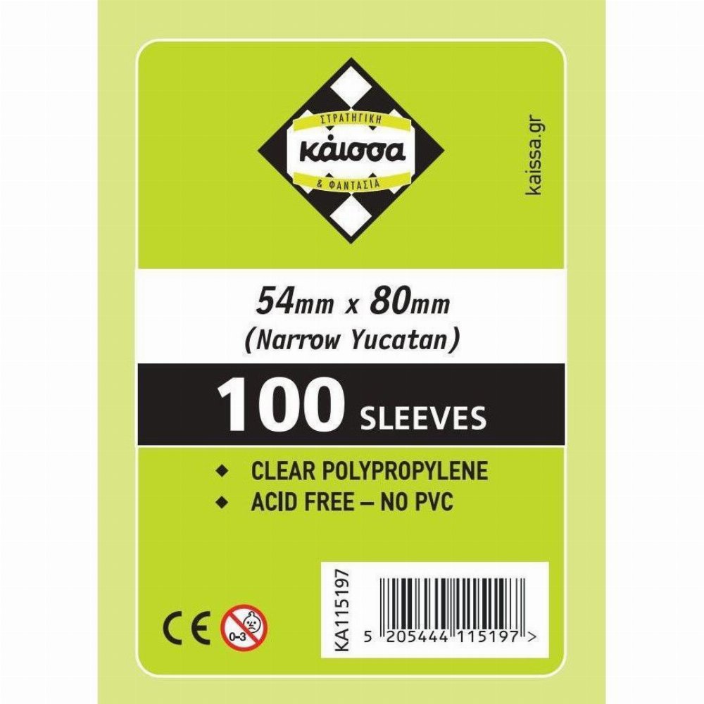 Board Games Sleeves (100 Θήκες) Narrow Yucatan 54x80mm