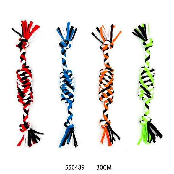 Παιχνίδι σκύλου σχοινί με κόμπους – 30cm – 12pcs – 550489