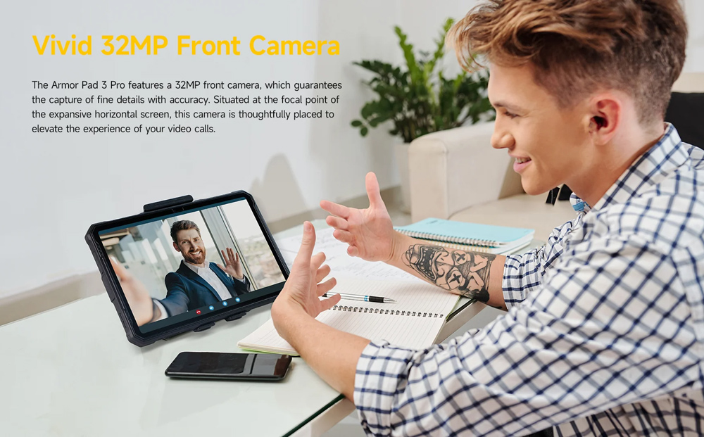 ULEFONE tablet Armor Pad 3 Pro, 10.36″, 8/256GB, 33280mAh, 4G, μαύρο