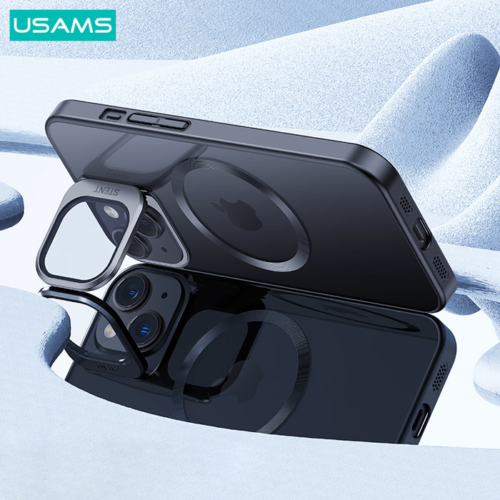 USAMS θήκη Geying US-BH854 για iPhone 15, διάφανη/μαύρη