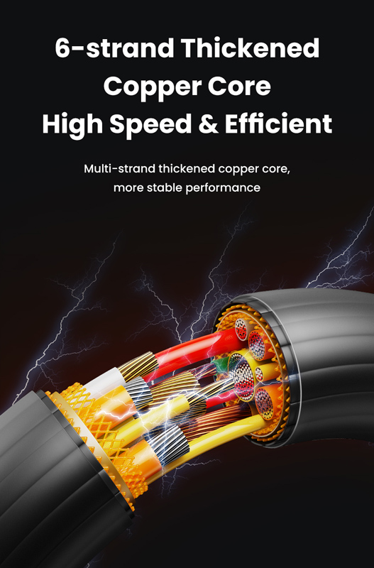 USAMS καλώδιο Lightning σε USB-C US-SJ685, 30W, 480Mbps, 1.2m, μαύρο