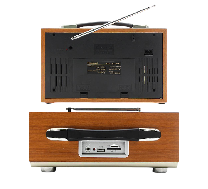 Επαναφορτιζόμενο ραδιόφωνο Retro – MD-1702BT – 370021 – Gold