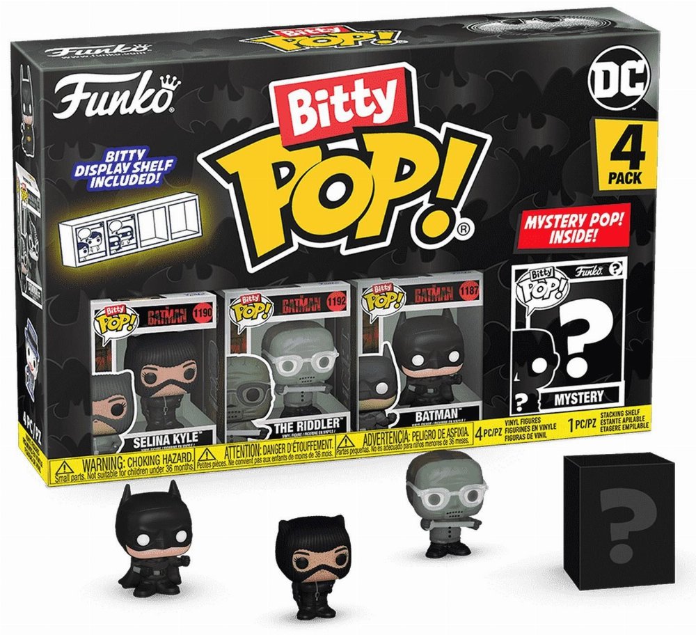 Funko Bitty POP! DC Comics – Selina Kyle, The Riddler, Batman & Chase Mystery 4-Pack Φιγούρες