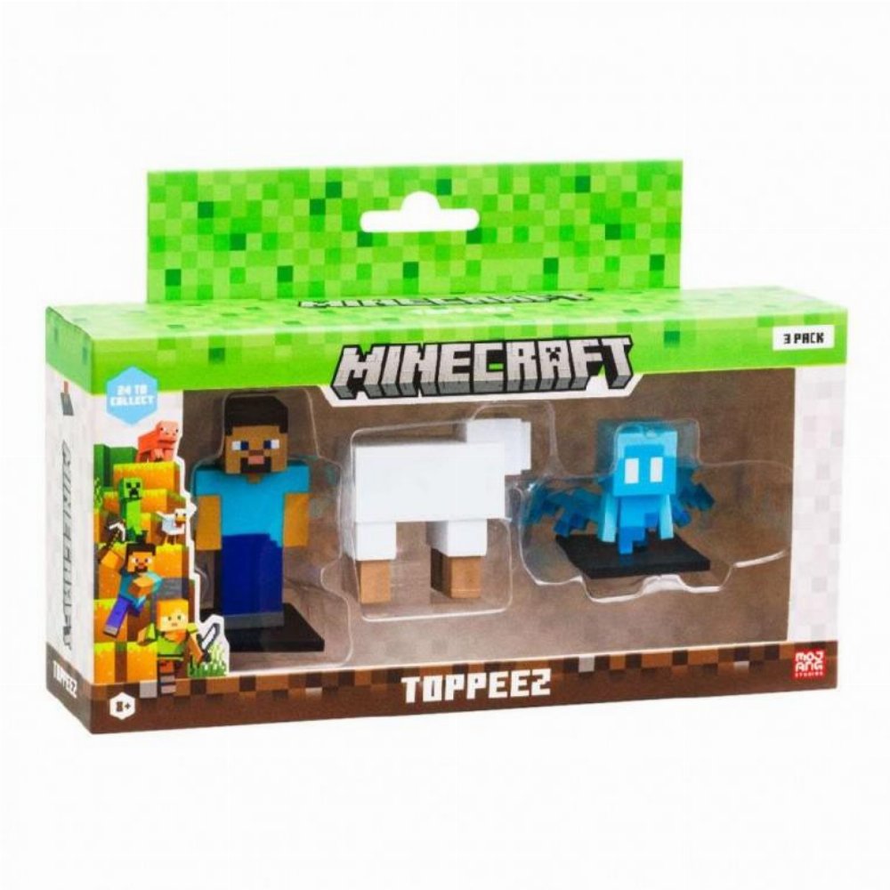 Minecraft – Toppeez 3D 3 Φιγούρες 6cm (Τυχαίο Περιεχόμενο)