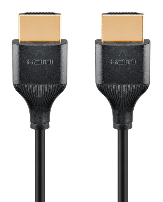 GOOBAY καλώδιο HDMI 75294 με Ethernet, slim, 4K/60Hz, 18 Gbps, 2m, μαύρο