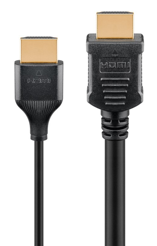 GOOBAY καλώδιο HDMI 75294 με Ethernet, slim, 4K/60Hz, 18 Gbps, 2m, μαύρο