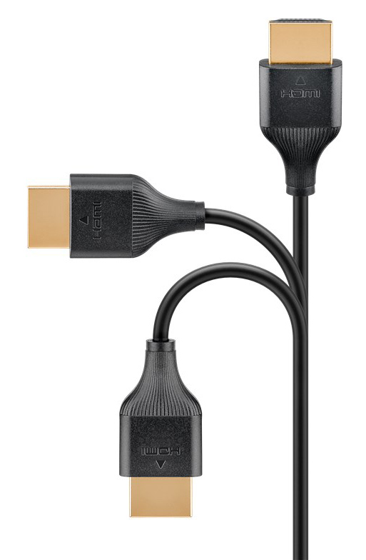 GOOBAY καλώδιο HDMI 75294 με Ethernet, slim, 4K/60Hz, 18 Gbps, 2m, μαύρο