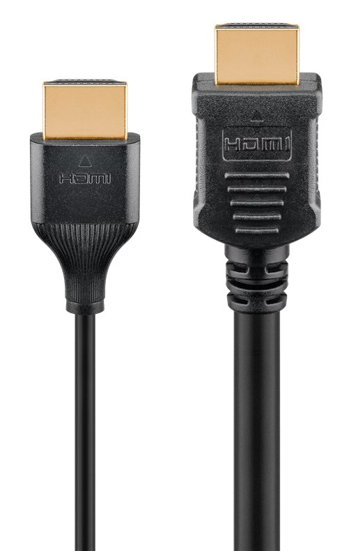 GOOBAY καλώδιο HDMI 75298 με Ethernet, slim, 8K/60Hz, 48 Gbps, 1m, μαύρο