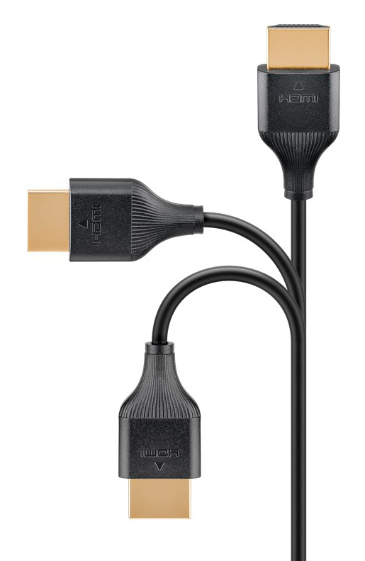 GOOBAY καλώδιο HDMI 75298 με Ethernet, slim, 8K/60Hz, 48 Gbps, 1m, μαύρο