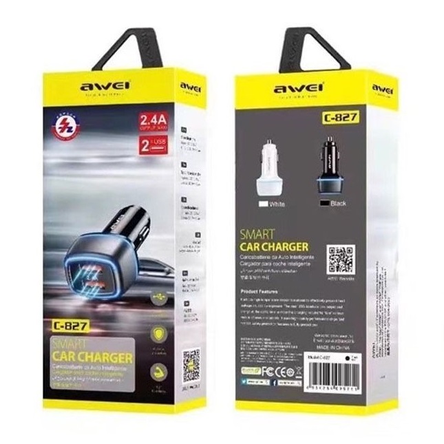 Φορτιστής αναπτήρα αυτοκινήτου – Quick Charger – C-827 – AWEI – 888414