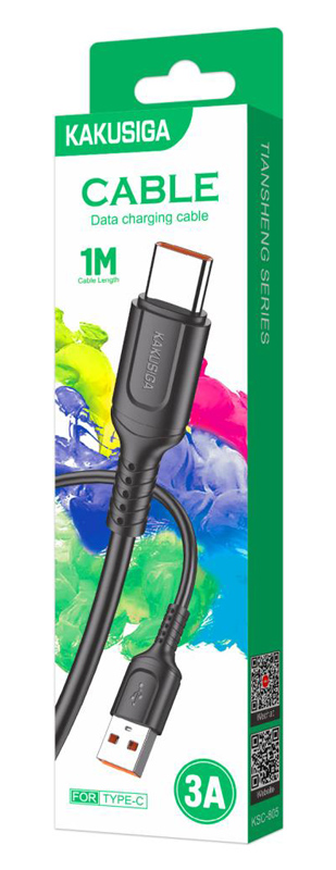KAKUSIGA καλώδιο USB-C σε USB KSC-805, 15W, 480Mbps, 1m, μαύρο