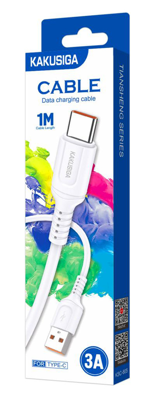 KAKUSIGA καλώδιο USB-C σε USB KSC-805, 15W, 480Mbps, 1m, λευκό