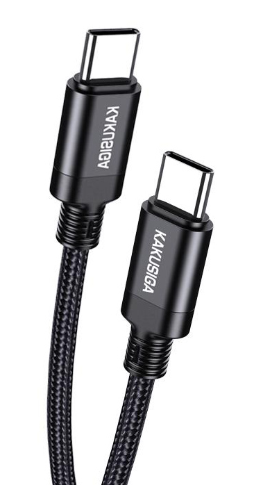KAKUSIGA καλώδιο USB-C σε USB-C KSC-970, 60W, 480Mbps, 1m, μαύρο