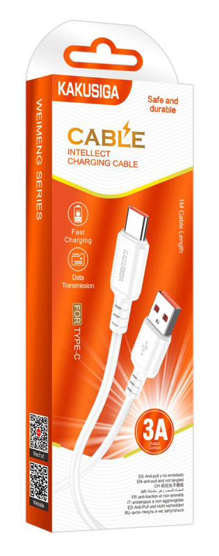 KAKUSIGA καλώδιο USB-C σε USB KSC-982, 15W, 480Mbps, 1m, λευκό