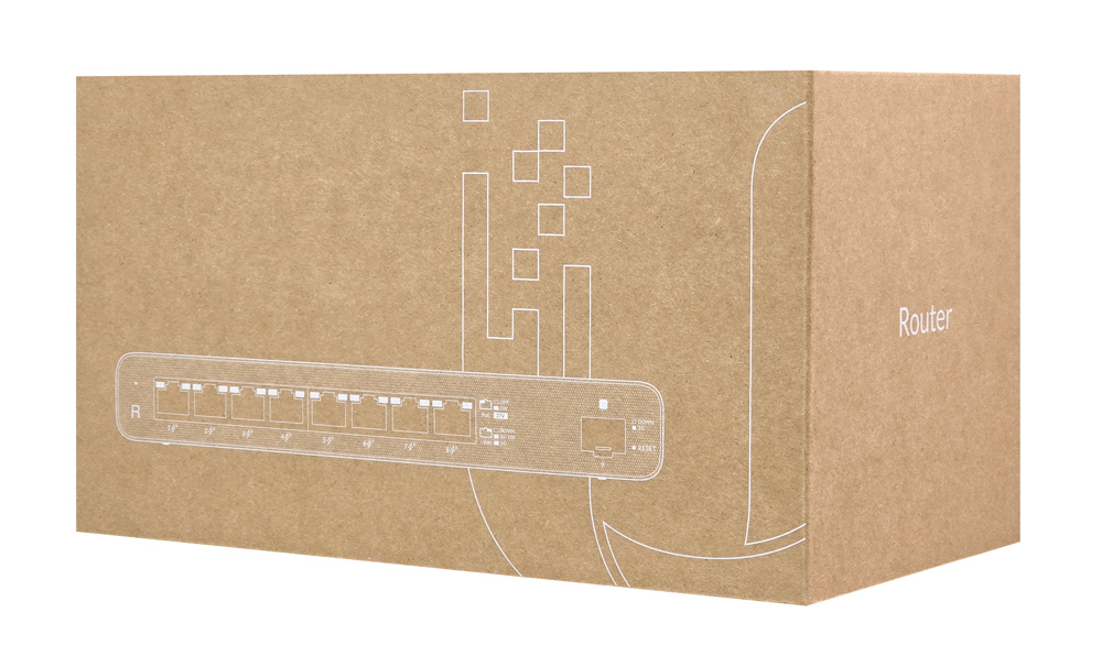 UBIQUITI router UISP-R, 8x Gigabit Ethernet Θύρες, 1000Mbps, PoE 30W