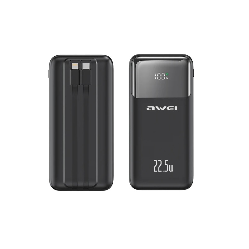 Powerbank – P106K – 10.000mah – 22.5W – AWEI – 007313 – Black