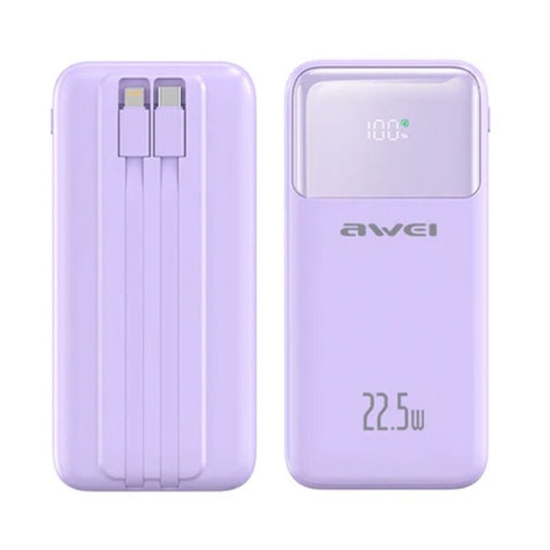 Powerbank – P106K – 10.000mah – 22.5W – AWEI – 001366 – Purple
