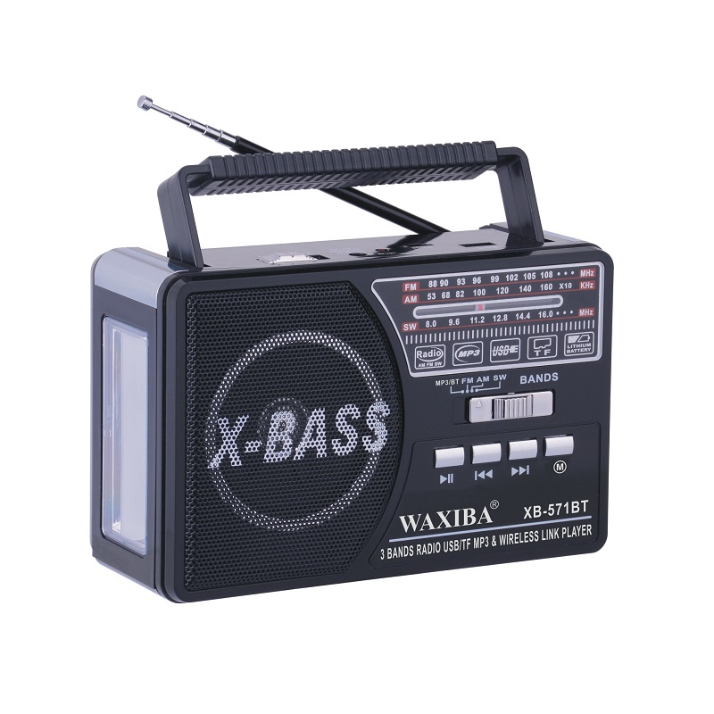 Επαναφορτιζόμενο ραδιόφωνο – XB-571BT – Waxiba – 005718 – Black
