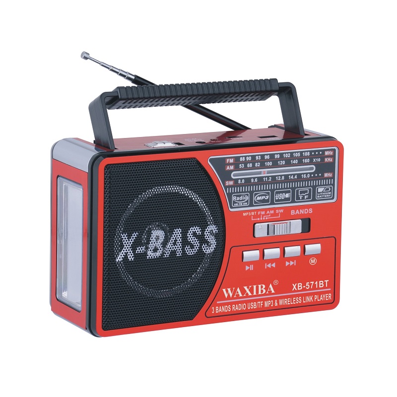 Επαναφορτιζόμενο ραδιόφωνο – XB-571BT – Waxiba – 005718 – Red