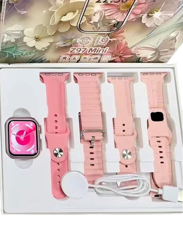 Σετ Smartwatch με 4 λουράκια – Z97 Mini – 064748 – Pink