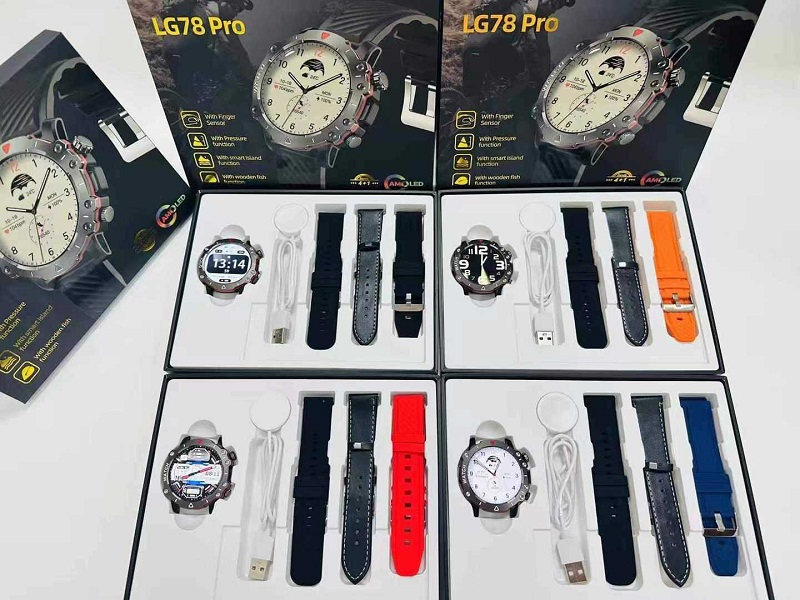 Σετ Smartwatch με 3 λουράκια – LG78 Pro – 064878 – Red