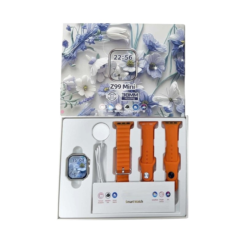 Σετ Smartwatch με 3 λουράκια – Z99 Mini – 064984 – Orange
