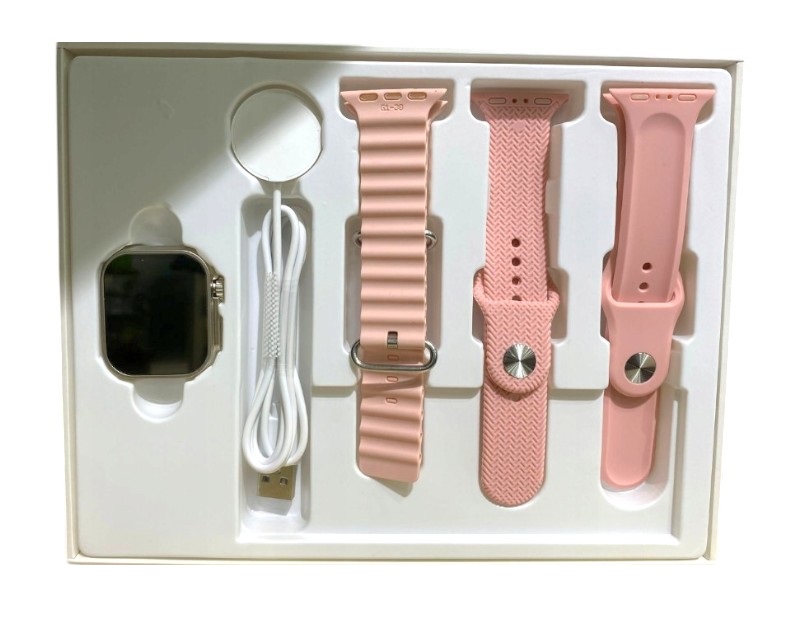 Σετ Smartwatch με 3 λουράκια – Z02 Mini – 064991 – Pink