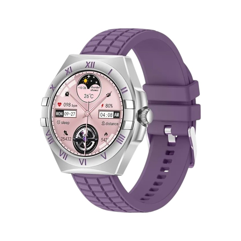 Σετ Smartwatch με 3 λουράκια – LG80 Mini – 065066 – Purple