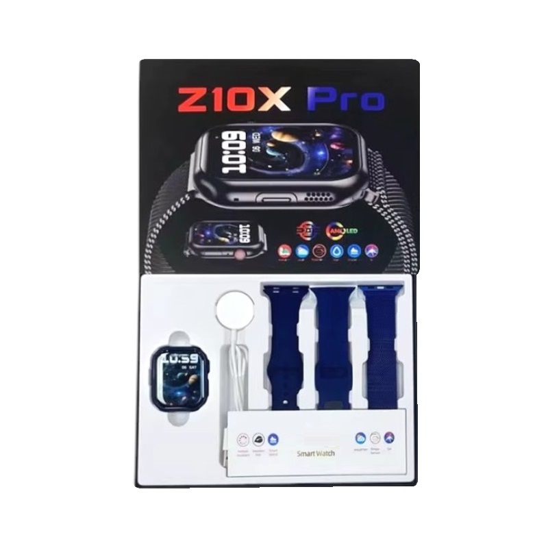 Σετ Smartwatch με 3 λουράκια – Z10X Pro – 065165 – Blue