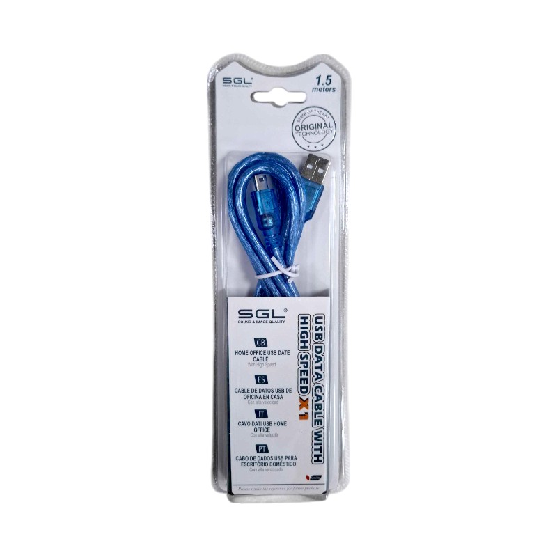 Καλώδιο μεταφοράς δεδομένων – Data – 3S01 – USB-A male/USB Mini male – 1.5m – 097572