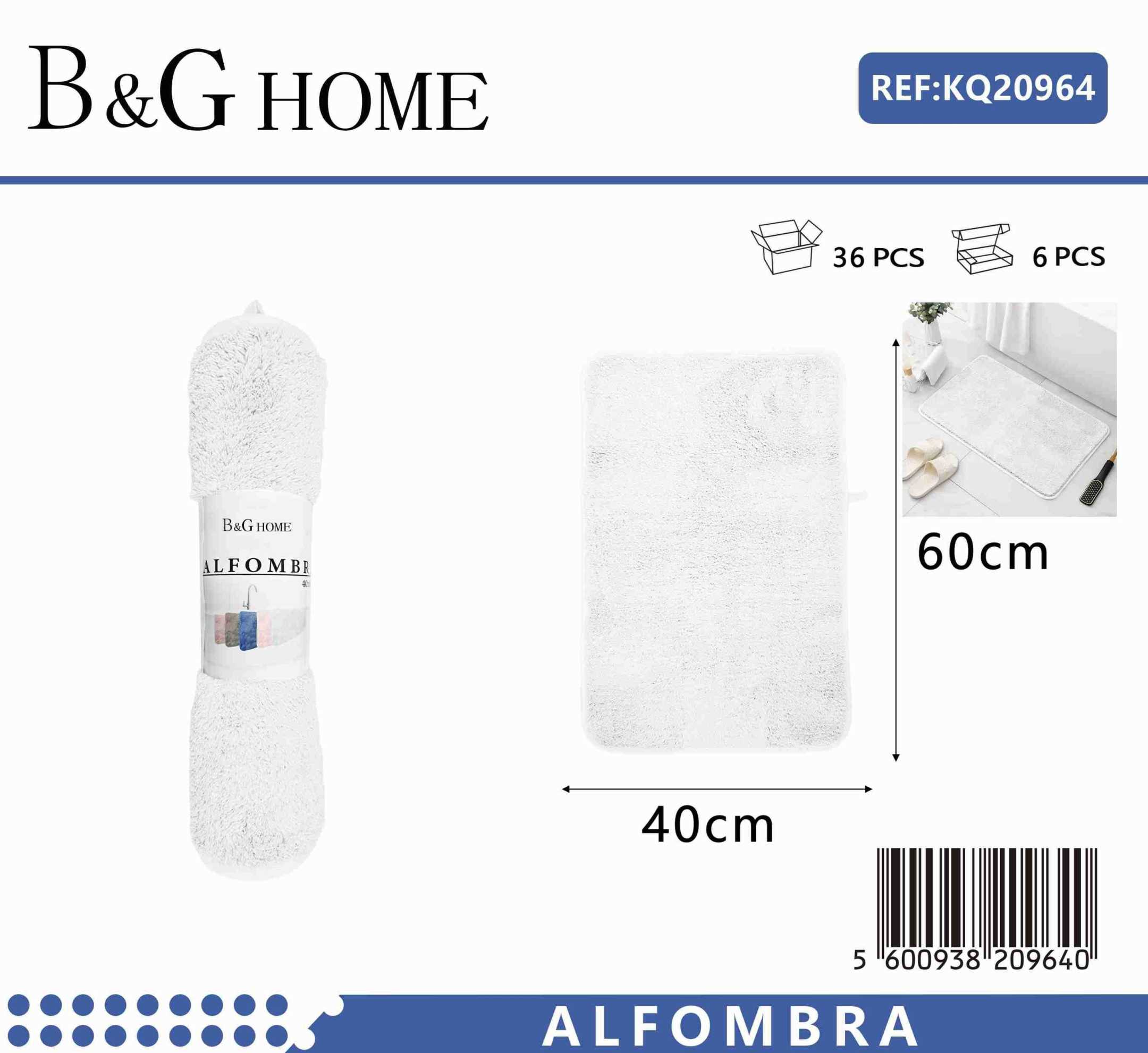 Πατάκι μπάνιου – M0829 – 40x60cm – White – 20964