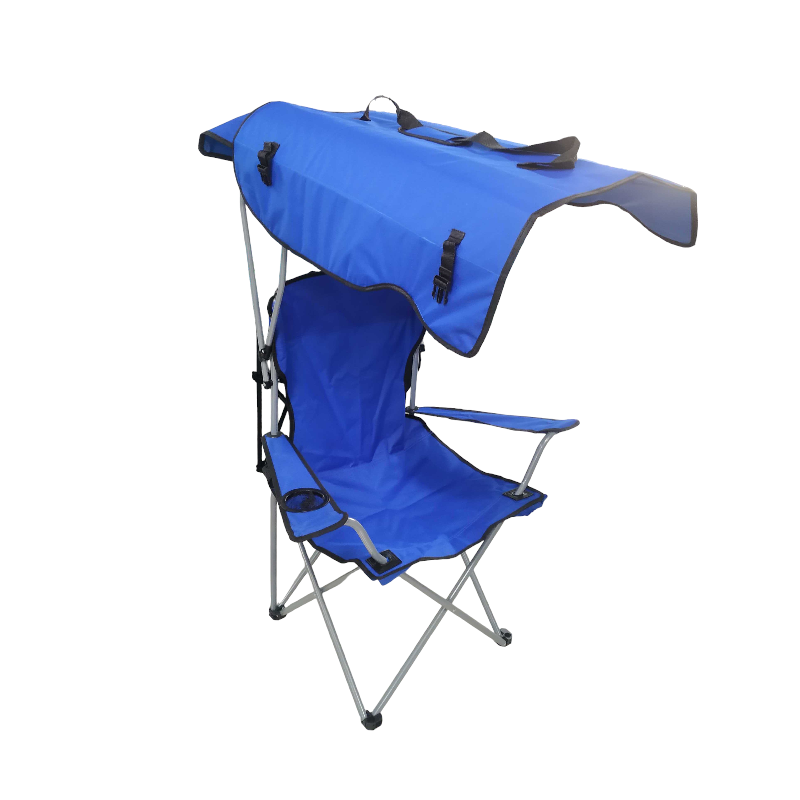 Πτυσσόμενη καρέκλα camping με σκίαστρο – 1053T – 170068 – Blue
