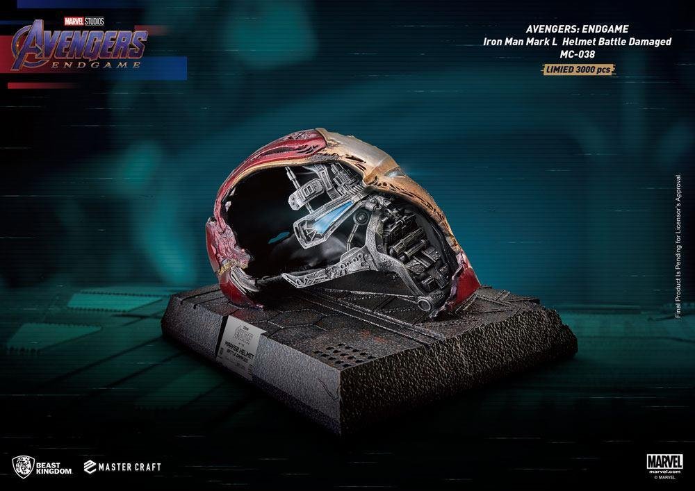 Avengers Endgame: Master Craft – Iron Man Mark50 Helmet (Battle Damaged) Statue (22cm) (LE3000)