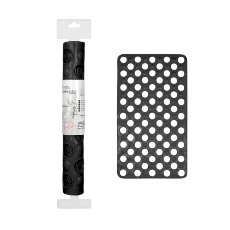 Αντιολισθητικό πατάκι μπάνιου – 6C – 36x66cm – Black – 21081