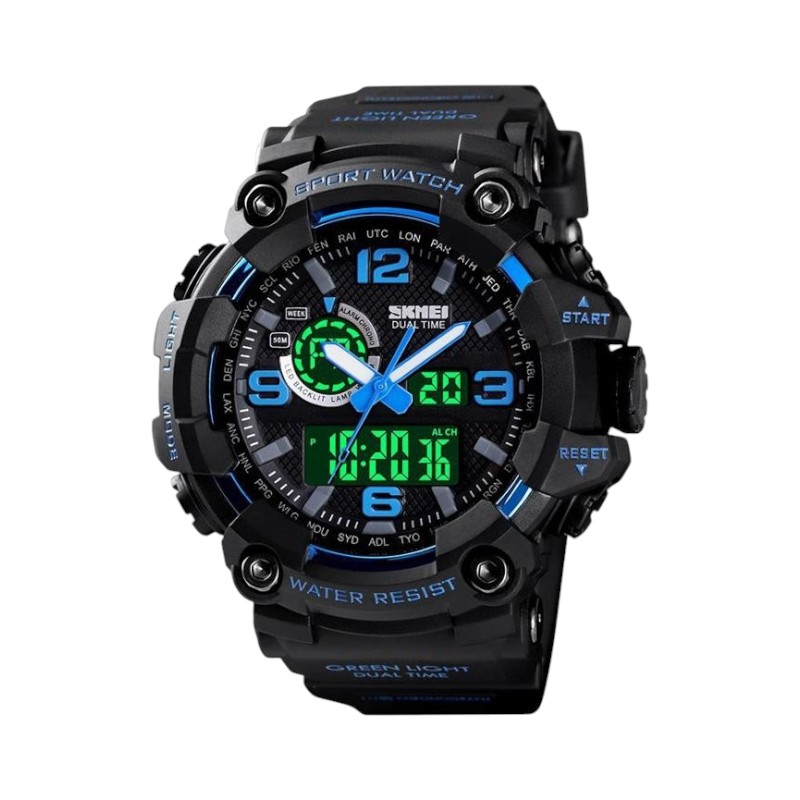 Ψηφιακό/αναλογικό ρολόι χειρός – Skmei – 1520 – Black/Blue