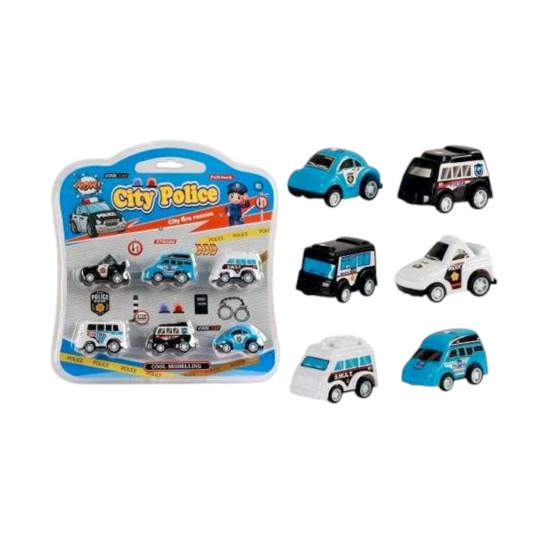 Σετ mini αυτοκινητάκια – Police – 6pcs – 265-9C – 215279
