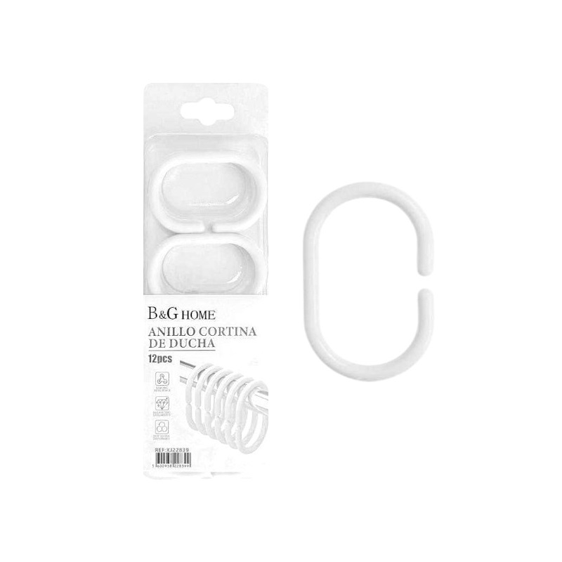 Κρίκοι κουρτίνας μπάνιου – White – 21551