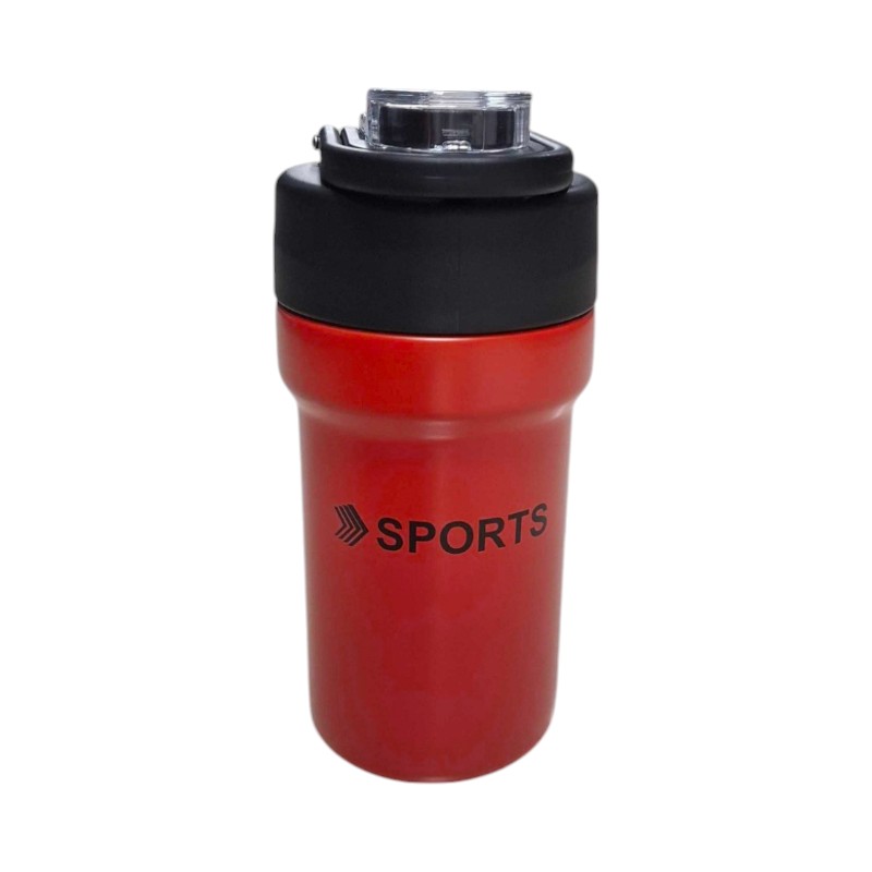 Φορητό παγούρι-θερμός με καλαμάκι – 500ml – 219408 – Red