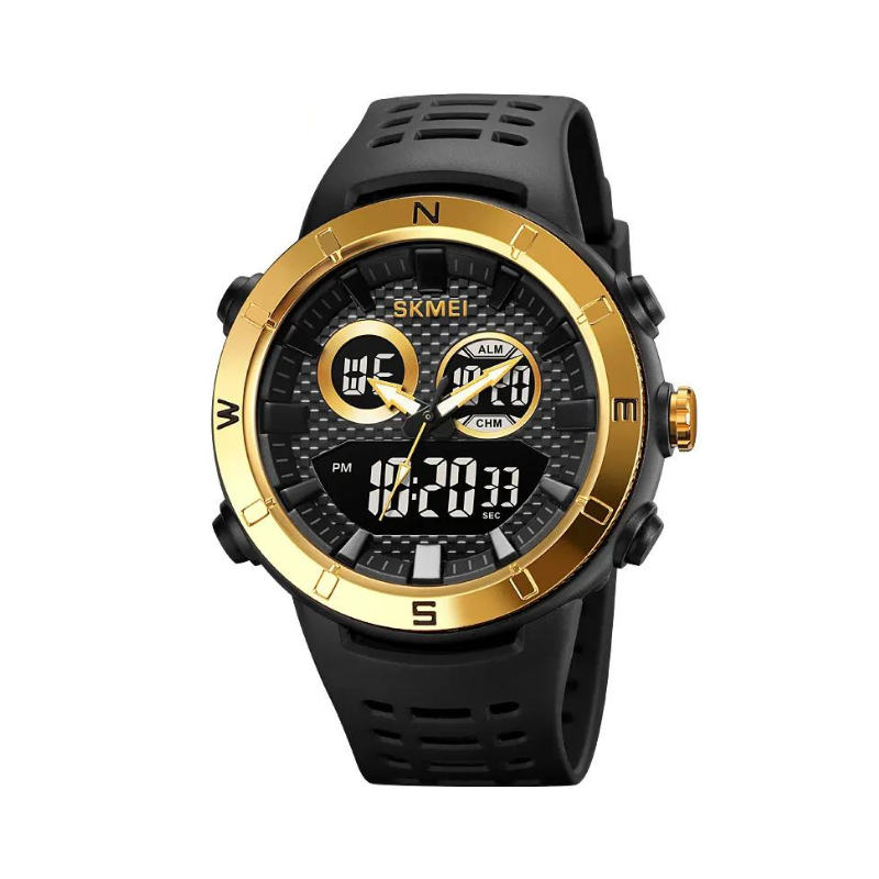 Ψηφιακό/αναλογικό ρολόι χειρός – Skmei – 2014 – Gold/Black