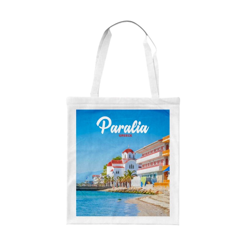 Υφασμάτινη τουριστική τσάντα καμβάς – Paralia – 40x35cm – 221028
