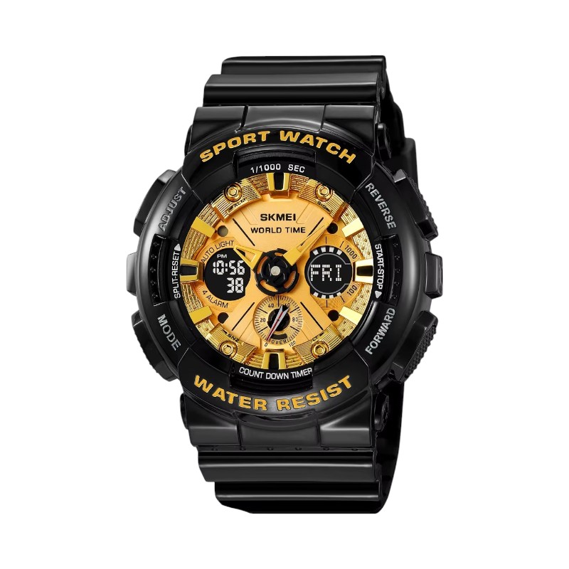 Ψηφιακό/αναλογικό ρολόι χειρός – Skmei – 2118 – Black/Gold