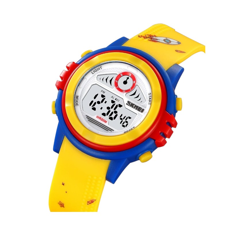 Παιδικό ψηφιακό ρολόι χειρός – Skmei – 2266 – Yellow