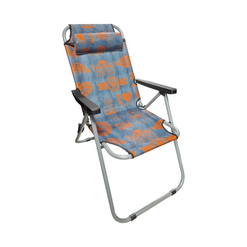 Πτυσσόμενη καρέκλα camping – 1680NZ – 241804 – Blue/Orange