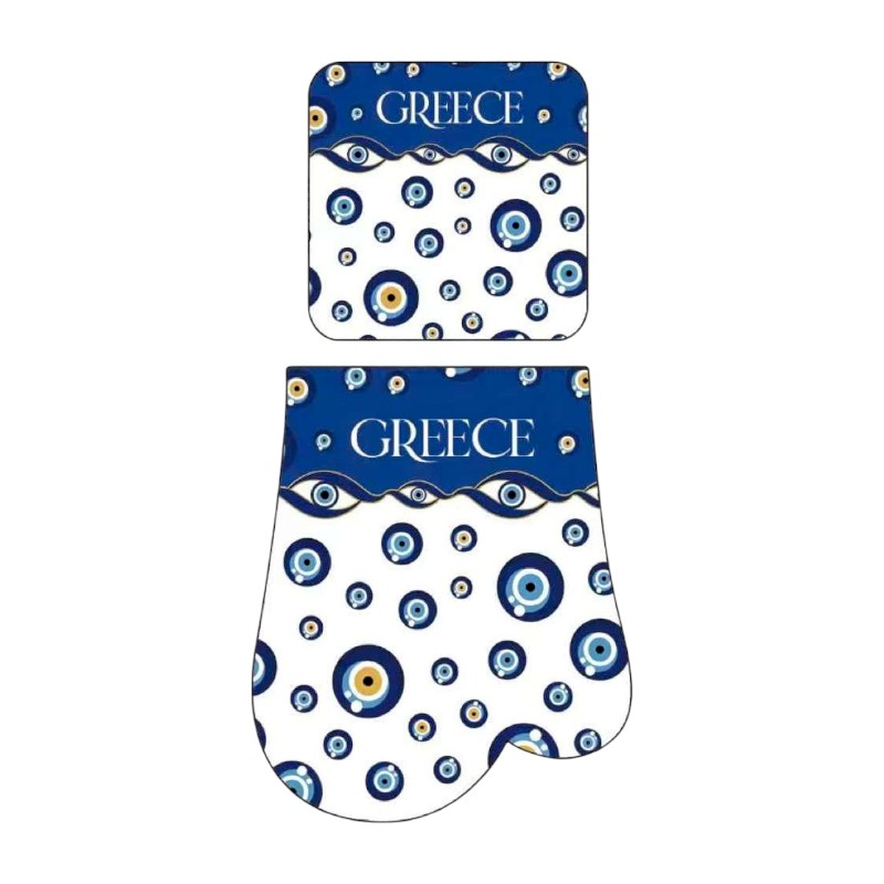 Σετ γάντι & πιάστρα φούρνου Souvenir – Greece – 241842