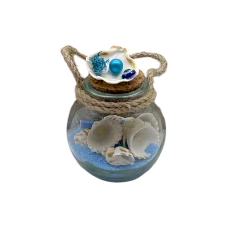 Διακοσμητικό Souvenir – Μπουκαλάκι με κοχύλια – 6pcs – 251698