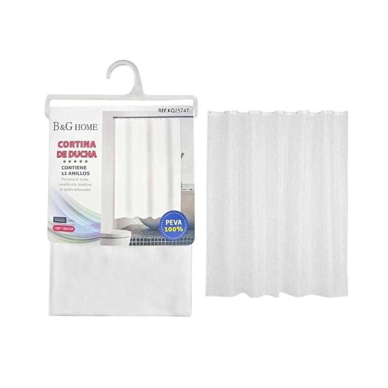 Κουρτίνα μπάνιου – White – 1.8×1.8m – 25747