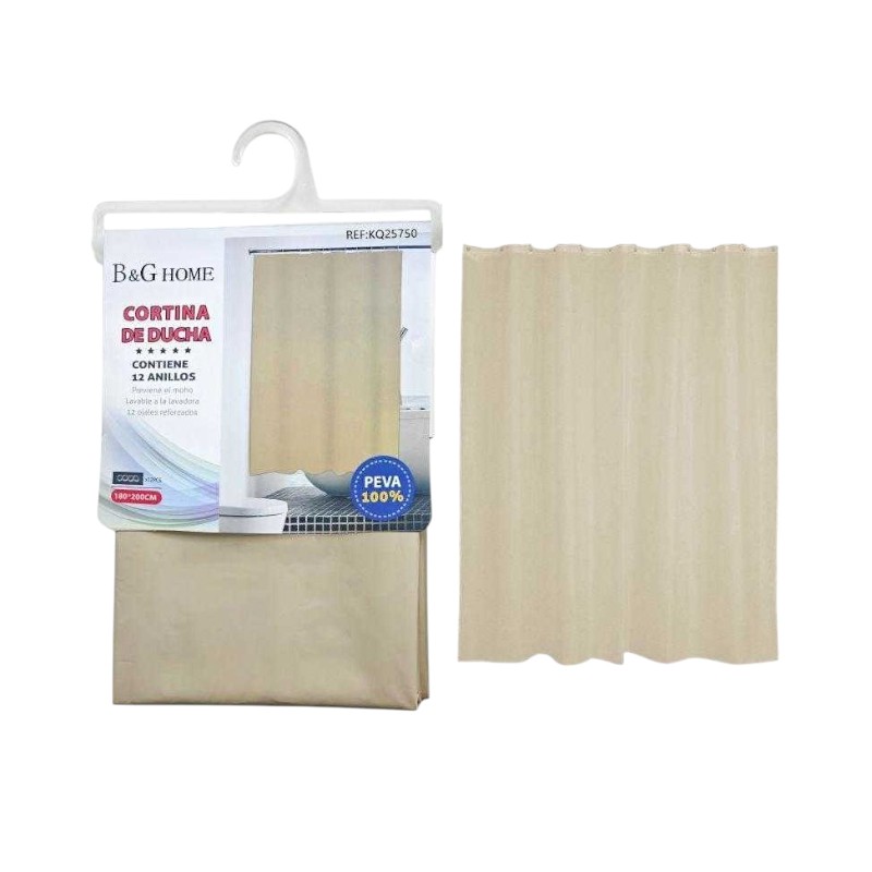 Κουρτίνα μπάνιου – Beige – 1.8×1.8m – 25749