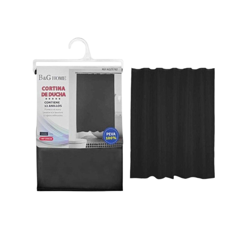 Κουρτίνα μπάνιου – Black – 1.8x2m – 25762